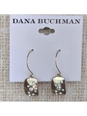 Dana Buchman Gold Tone Hook Earrings NWT